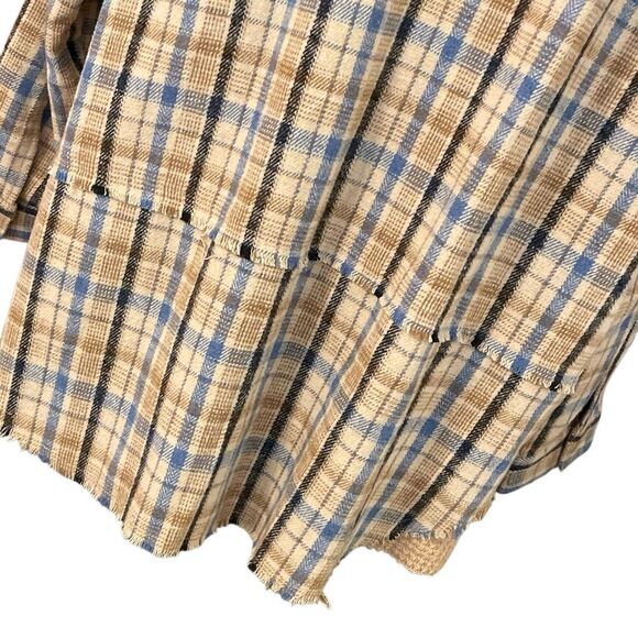 Davi & Dani Women’s Plaid Flannel/Waffle Knit Hooded Jacket - Picture 7 of 12